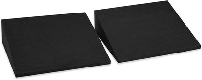XL Foam Yoga Wedge Blocks, Set of 2, 16.5° Incline Slant Boards for Single or Dual Use, Stretching, Squats, Physical Therapy, Calf & Achilles Support, Balance & Rehab, 13" × 12.75" × 3.75"
